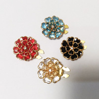Cache-Bouton Fleur en Gros pour Chemise DIY à Strass, Bouton Pince LSCB001