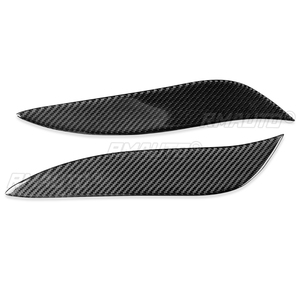 2 pièces de garnitures de phares en fibre de carbone pour Toyota Corolla 2008-2011, autocollants de phares, garnitures de phares - Product Image 2