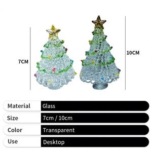 Adornos Navideños de Cristal en Miniatura al por Mayor 2024, Decoración de Escritorio para Regalo, Árbol de Navidad para Fiestas - Product Image 2