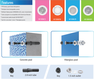 Luz <span class=keywords><strong>LED</strong></span> RGBW Desmontable de 1.5 Pulgadas para <span class=keywords><strong>Piscina</strong></span>, de Fibra de Vidrio y Vinilo, 12W, Sin Nicho, Compatible con Pentair Globrite - Product Image 5