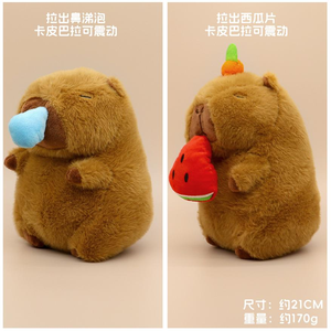 Set di portachiavi in peluche Zhicheng Capybara con cappello invernale, sciarpa e guanti per bambini, regalo a forma di cartone animato 3D - Product Image 5