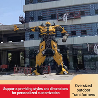 JINS Colorful Park Robot Transformers Machine Máquina de juego Premium Metal Bumblebee Escultura