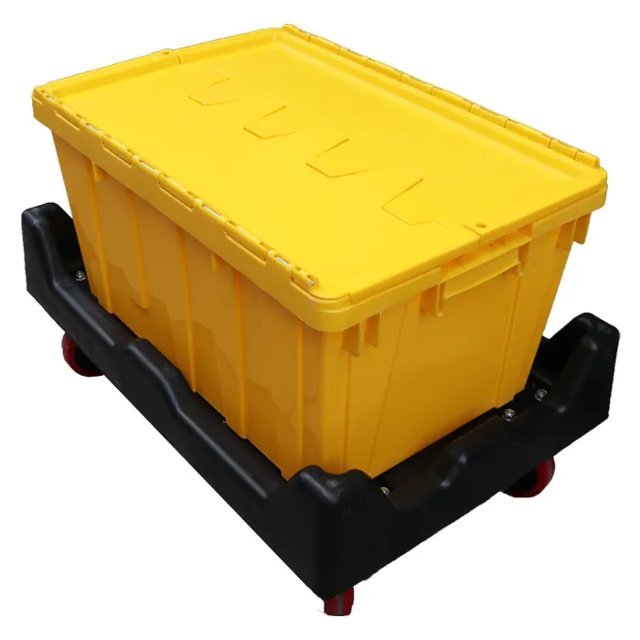 JOIN heavy duty platform moving tools moving crate trolley plastic rolling pallet carrier four wheel dolley
