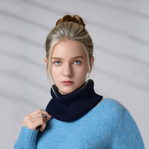 Bufanda Circular con Logotipo Bordado Personalizado, Bufandas de Invierno de Lujo Tejidas a Mano, Calentador de Cuello para Mujer, Snood de Algodón - Product Image 1