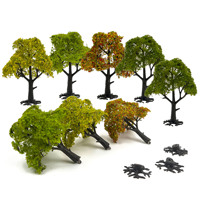 Arbre modèle à feuilles larges échelle HO et N, arbre paysager architectural, matériau DIY pour diorama ferroviaire et table de sable