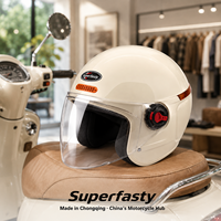 Casque de moto ouvert en PP de haute qualité avec garantie, fermeture rapide, toutes saisons, pour la distribution en gros
