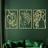 Décoration murale abstraite moderne minimaliste en métal suspendu pour femmes, décoration intérieure de luxe, peinture décorative pour la maison