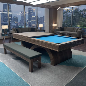 Mesa de Billar Profesional de Madera Maciza de 8 pies y 9 pies, Diseño Profesional, Tamaño Estándar Internacional, Mesa de Billar Multifuncional con Base de Pizarra - Product Image 2