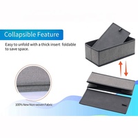6 pièces lin impression tissu vêtements sous-vêtements rangement tiroir organisateur diviseur anti-poussière pour garde-robe ou cuisine utilisation emballé