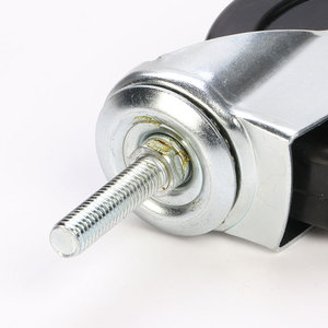 Swivel <b>Caster</b> <b>Wheels</b> 4 Inch Black Rubber No Bearing General Use - Product Image 2