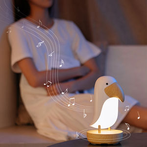 तौकैन बर्ड स्पीकर नाइट लाइट रिचार्जेबल वायरलेस एलईडी मूड लैंप बेडरूम लिविंग रूम के लिए टेबल लैंप - Product Image 5
