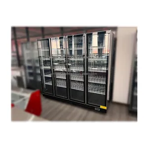 Equipamento de refrigeração de refrigerador elétrico Pepsi de degelo com três portas de vidro de grande capacidade
