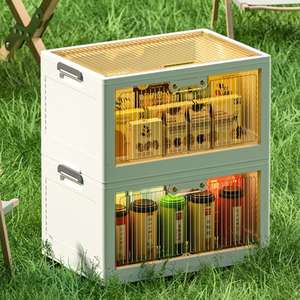 <span class=keywords><strong>Armario</strong></span> de Almacenamiento Plegable de Plástico de <span class=keywords><strong>60</strong></span> cm de <span class=keywords><strong>Ancho</strong></span>, con Apertura Superior y Lateral, Diseño Moderno para Muebles de Hogar en Dormitorios, Salas de Estar y Armarios - Product Image 1