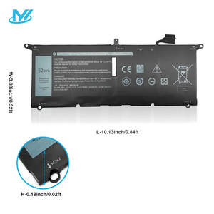 HK6N5バッテリーXPS 13 9370 9380 Inspiron 13 7390 7391 2-in-1 5390 5391 14 7490緯度3301 Vostro 13 5390 5391バッテリー - Product Image 3