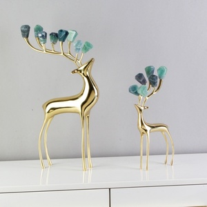 Adorno de Cobre Puro Estilo Nórdico con Forma de Ciervo, Decoración de Latón de Lujo para Atraer la Riqueza, para Sala de Estar, Mueble de TV, Entrada - Product Image 4