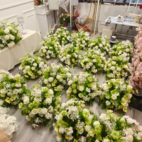 Lettres florales artificielles blanches et vertes pour le sol, décoration élégante pour les mariages et les fêtes.