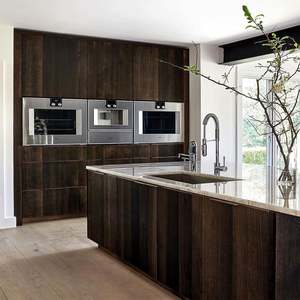 New Arrival Luxury Modern Modular Kitchen Design Wooden Furniture Economic Wood <b>Wall</b> Wholesale Kitchen <b>Cabinet</b> - Product Image 4