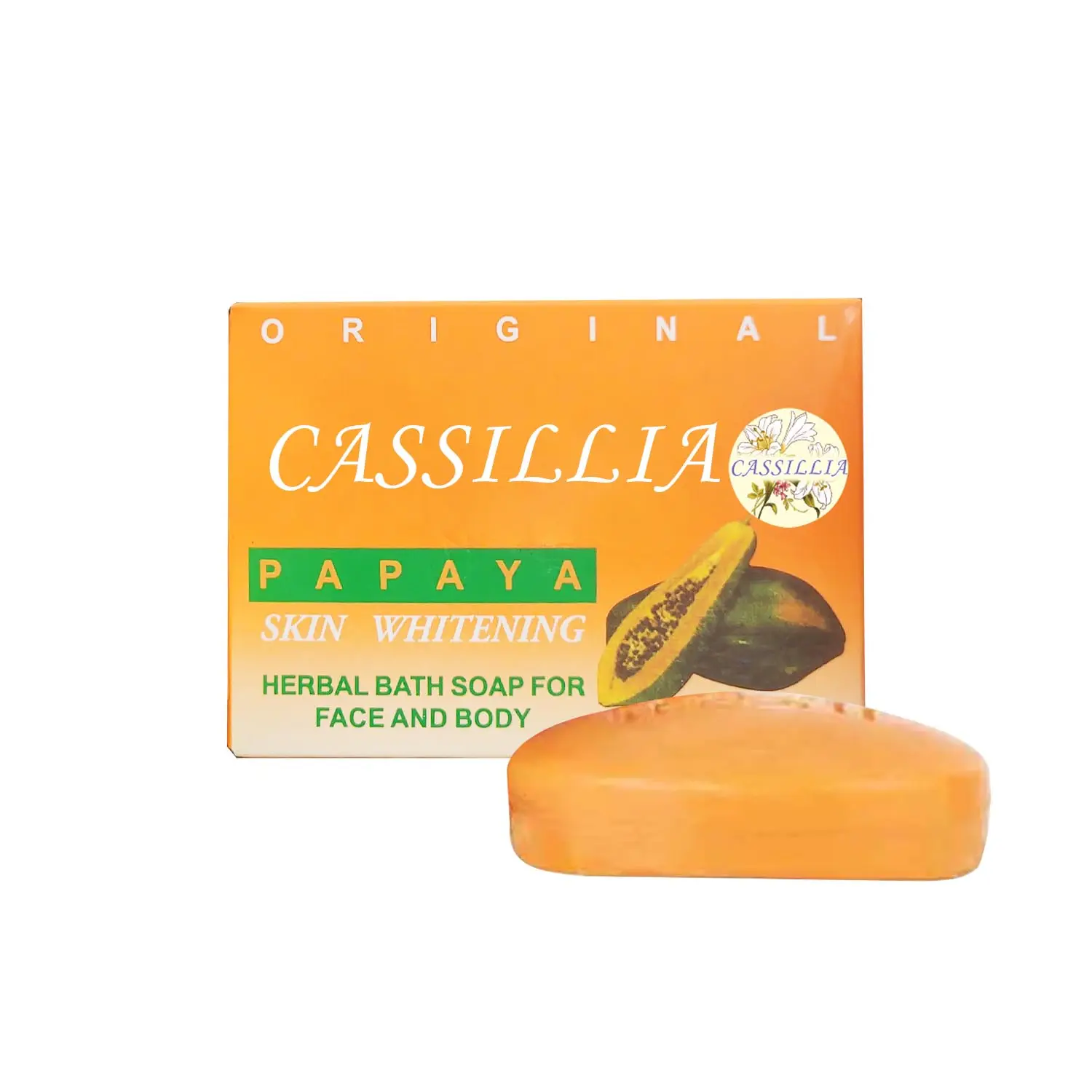 CASSILLIA set pemutih mandi jahe pepaya, sabun Label pribadi alami organik penghilang bintik hitam wortel untuk pemutih kulit