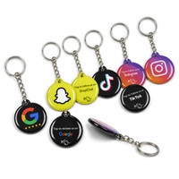 Porte-clés NFC RFID personnalisé en époxy, carte d'accès, mini-étiquette 13,56 MHz étanche 1K pour paiement, hôtellerie et usage professionnel