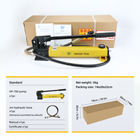 Bomba Hidráulica Manual HP-700 de 700 bar, Dos Velocidades, 1L, Válvula de Seguridad Ajustable, de Acción Simple