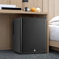 Mini-réfrigérateur compact et silencieux à porte française pour hôtels pour le stockage de boissons en chambre alimenté par batterie