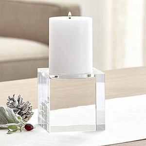 Porte-bougie en cristal doré, support de luxe cubique, haute transparence <span class=keywords><strong>plusieurs</strong></span> tailles - Product Image 6