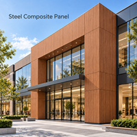 Panneau composite bois-acier sur mesure de 2 mm, 3 mm, 4 mm pour revêtement de façade de bâtiment de bureaux