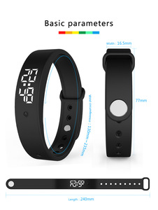 Montre connectée vibrante étanche avec alarme silencieuse, rappel par vibration, mesure de la température corporelle, vente en gros - Product Image 6
