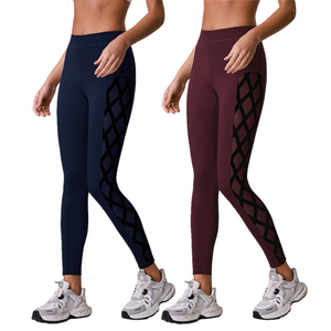 Pantalon de yoga taille haute pour femme, sans ligne gênante, pour la course, le cyclisme, le Pilates, le fitness, legging de sport moulant - Product Image 1