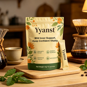 Café Instantáneo en Polvo Herbal con Suplementos Energéticos, Antioxidantes, para la Salud Digestiva y Refuerzo del Sistema Inmunitario, 10g*10 Sobres - Product Image 3
