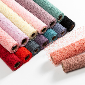 Shinewrap nhà máy bán buôn 50cm * 5 sân vải hoa gói lưới bán hoa đóng gói giấy cuộn hoa trang trí lưới CuộN - Product Image 3