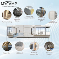 Capsule spatiale modulaire en acier pour bureau et hôtel, design moderne respirant, épaisseur standard, assemblage facile pour villa et appartement