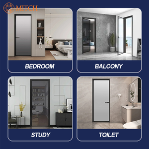 Puertas Batientes de Doble Vidrio de Alta Calidad, Precio Competitivo, Firmes y Confiables, de Aluminio Seguro y Fácil de Limpiar para Dormitorios y Baños - Product Image 6