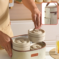 Boîte à lunch Maxcook, lot de 4 pièces, 304SS avec sac, boîtes à lunch en acier inoxydable, boîtes à lunch isothermes, boîte à lunch bento pour adultes, bureau