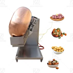 Rotations pfanne Pek annuss Erdnüsse Zucker beschichtung und Röst maschine Snack geschmack Kupfer beschichtung maschine