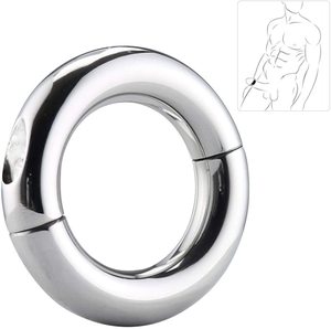 Anneaux de chasteté en métal pour hommes, dispositif de retenue du scrotum et des testicules, anneaux pénien, étireurs de testicules, jouets sexuels pour hommes gays, retardateur d'éjaculation - Product Image 1