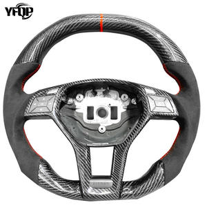 Volant sport de course en fibre de carbone et cuir véritable Dragonfly pour <span class=keywords><strong>Mercedes</strong></span> <span class=keywords><strong>Benz</strong></span> W204 W205 A45 E400, version améliorée - Product Image 3
