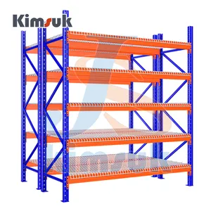 Kimsuk製造工場倉庫収納棚頑丈な倉庫パレット金属収納ラックとガレージ収納ラック
