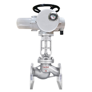 Válvula de Globo Motorizada con Brida DN200 380V AC 50Hz, Actuador Eléctrico Multivuelta, Válvula de Globo Eléctrica de Acero al Carbono - Product Image 2