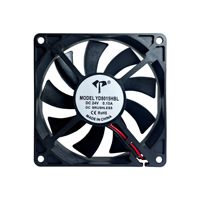 Ventilador Axial DC 8015 de 80x80x15mm, 5V 12V 24V, con Rodamiento de Bolas, Ventilador Industrial para Equipos Eléctricos