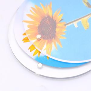 Tùy chỉnh <span class=keywords><strong>Acrylic</strong></span> khung ảnh hiển thị đứng rõ ràng vòng bàn với tùy chỉnh logo từ tính - Product Image 3