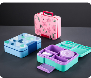Wholesale Kids Insulated Bento Lunch <b>Box</b> with Custom Print Portable Compartment Food <b>Container</b> for School & Travel - Product Image 5