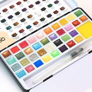 สีเมทัลลิกแบบก้อน 12/24/36 สี บรรจุในกล่องเหล็ก สีน้ำแบบกึ่งแผ่น - Product Image 1