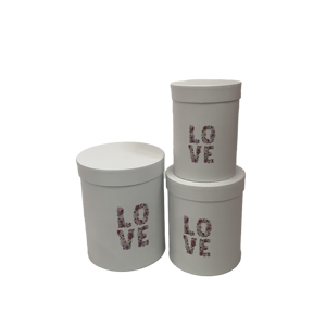 ชุดกล่องดอกไม้ทรงกลม<span class=keywords><strong>3</strong></span>ลายพิมพ์สีทึบกล่องของขวัญ - Product Image 2