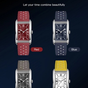 New Fashion 28MM Square <b>Watch</b> for Men VH31 Movt Sports <b>Watches</b> Blue Stainless Steel Sapphire Crystal Waterproof - Product Image 4