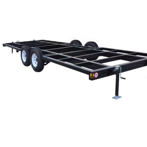 Châssis de remorque pour mini-maison à double essieu en acier Q235B robuste, avec roue de <span class=keywords><strong>jockey</strong></span> - Product Image 4
