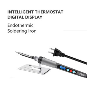 Ensemble de <span class=keywords><strong>fer</strong></span> à <span class=keywords><strong>souder</strong></span> électrique LCD à jauge américaine Outil de soudage Alimentation 110V 60W Pointe de <span class=keywords><strong>fer</strong></span> à <span class=keywords><strong>souder</strong></span> remplaçable - Product Image 2