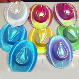 Sombreros de Vaquero Holográficos de Texas, Coloridos, Resistentes, para Fiestas al Aire Libre, Venta al Por Mayor, Multicolores, Unisex, Nueva Moda - Product Image 1