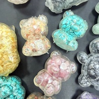 Artisanat en Cristal Naturel : Animaux en Améthyste, Tortues Bébé en Quartz Rose Poli, Jouets Squishies pour la Guérison, Cadeau et Décoration