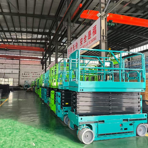 Plateforme élévatrice à ciseaux autopropulsée électrique de 300 kg, 6 m à 14 m, certifiée CE, hydraulique, en acier au carbone, pieds pliants, étanche, capacité de 2 personnes - Product Image 6